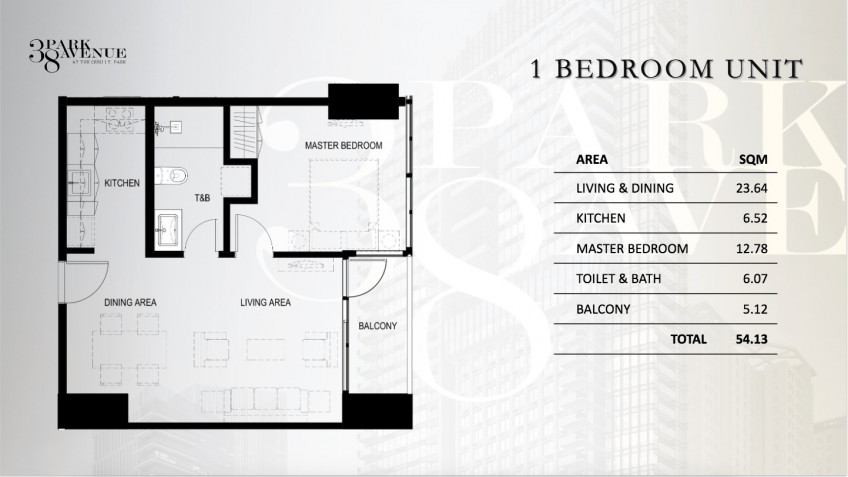 1 BR Condo For Sale In 38 Park Avenue, Cebu City