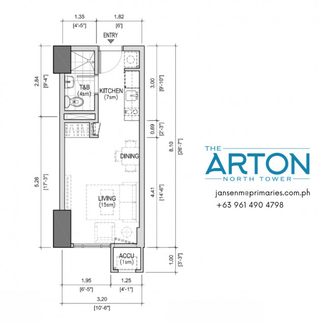 Studio Unit (27 SQM) With Parking, Arton By Rockwell Katipunan, Quezon City