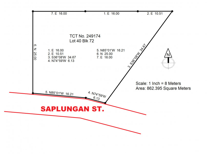 862 SQM Vacant Lot, 22.34 Meter Frontage At Saplungan St., Amparo Subd., Caloocan