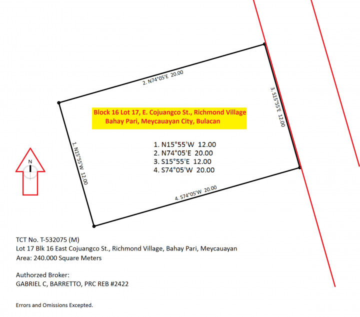 Resale 240 SQM Residential Lot Richmond Village, Bahay Pari, Meycauayan Bulacan