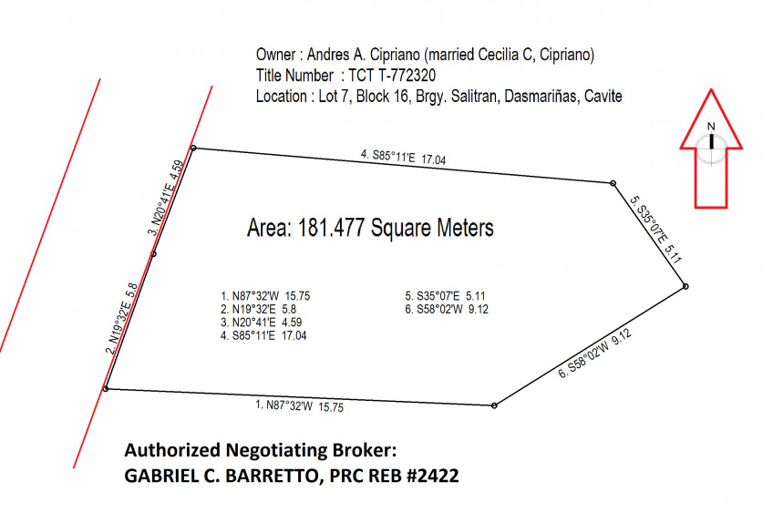 181 SQM Resale Vacant Residential Lot In St. Charbel South Salitran Dasmariñas, Cavite