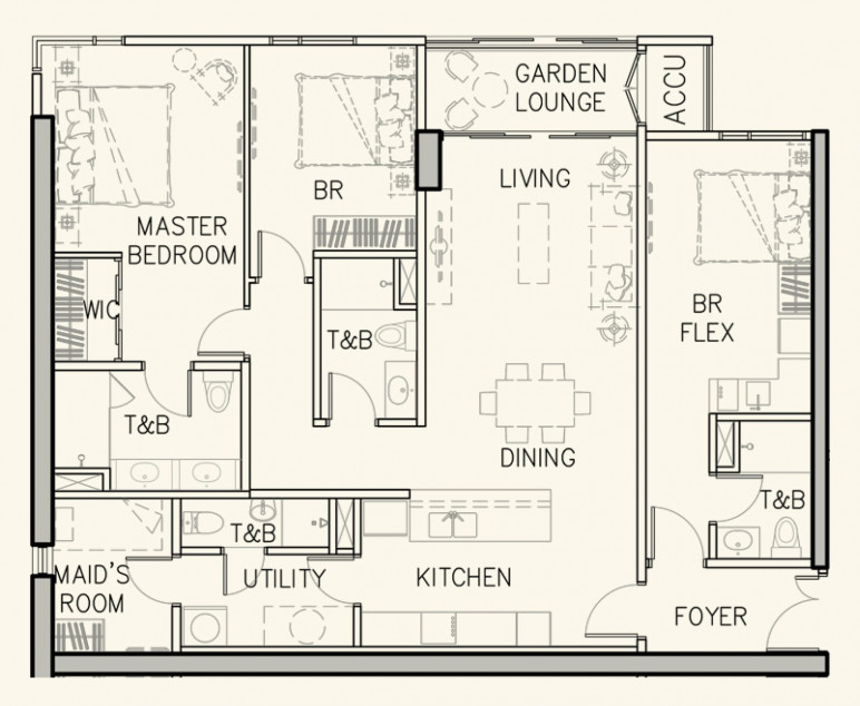 3 Bedroom Duo Suite With 2 Car Parking For Sale In Arbor Lanes - Arca South Taguig City