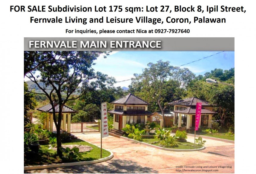 Titled Subdivision Lot For Sale In Coron, Palawan