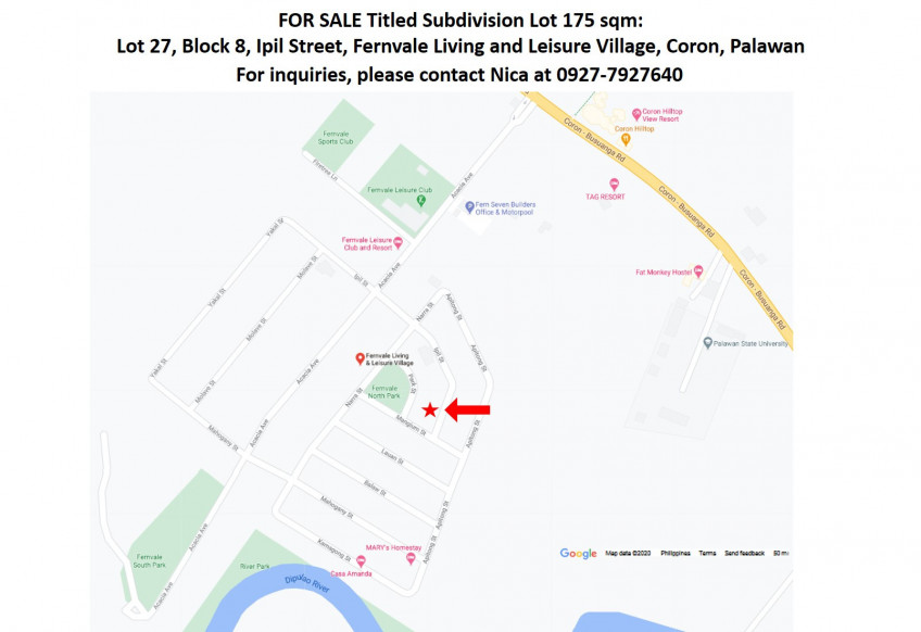Titled Subdivision Lot For Sale In Coron, Palawan
