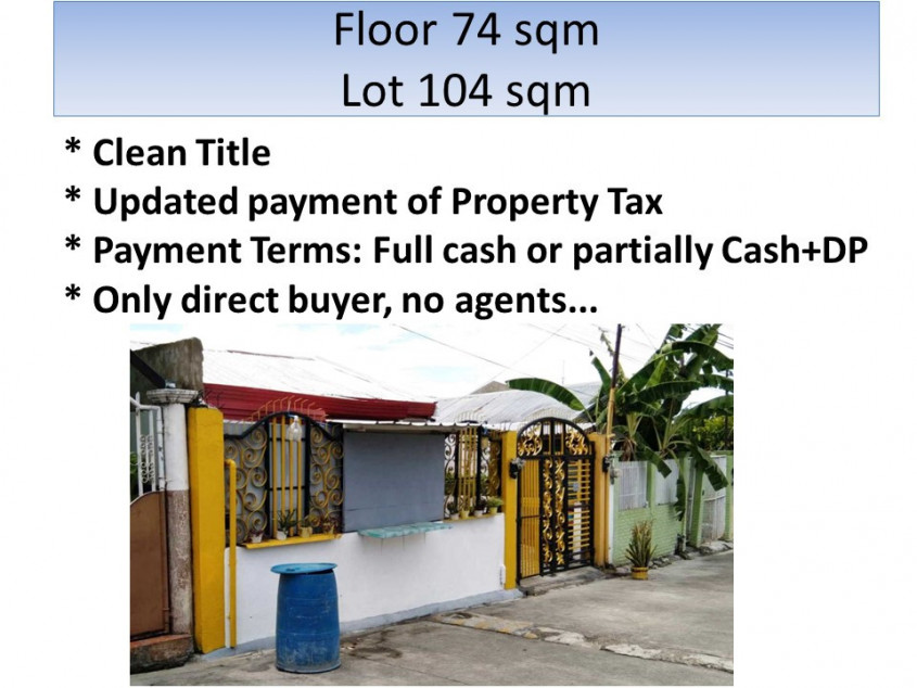 3 Bedrooms, 2 Bathrooms, Floor 74 SQM, Lot 104 SQM In Cebu