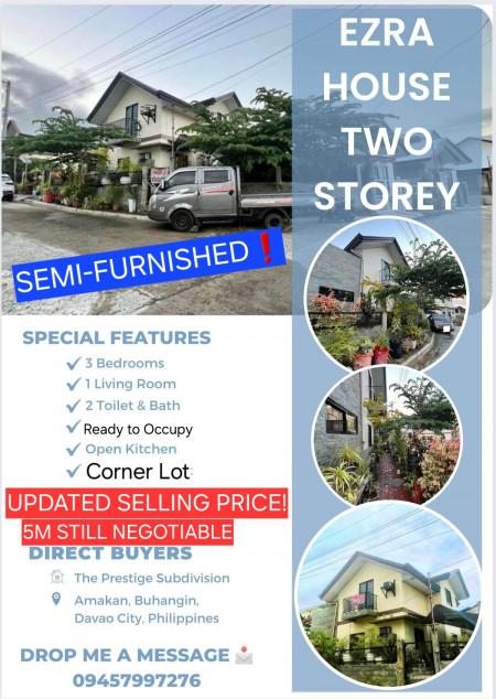 Newly Built 2-Storey House With 3 Bedrooms And 2 CRs In Davao City