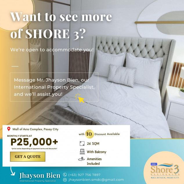 For Airbnb Business — 1 Bedroom With Balcony Family Suite A SMDC Shore 3 Pasay