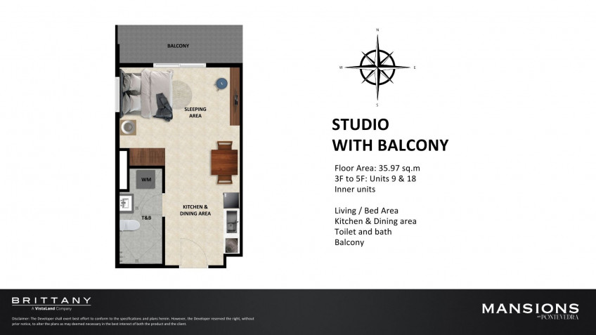 Sta. Rosa, Laguna Condos - 33 to 69 SQM, 1-2 Bedroom Units For Sale