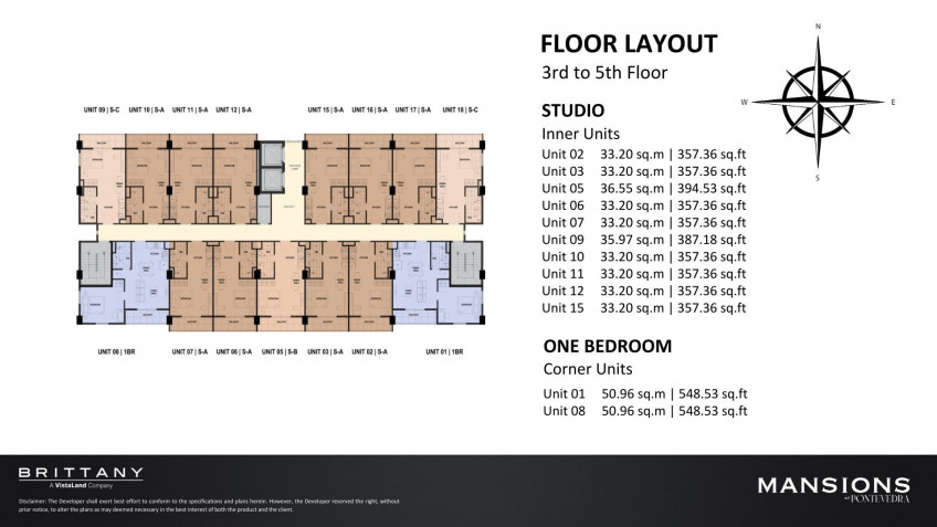 Sta. Rosa, Laguna Condos - 33 to 69 SQM, 1-2 Bedroom Units For Sale