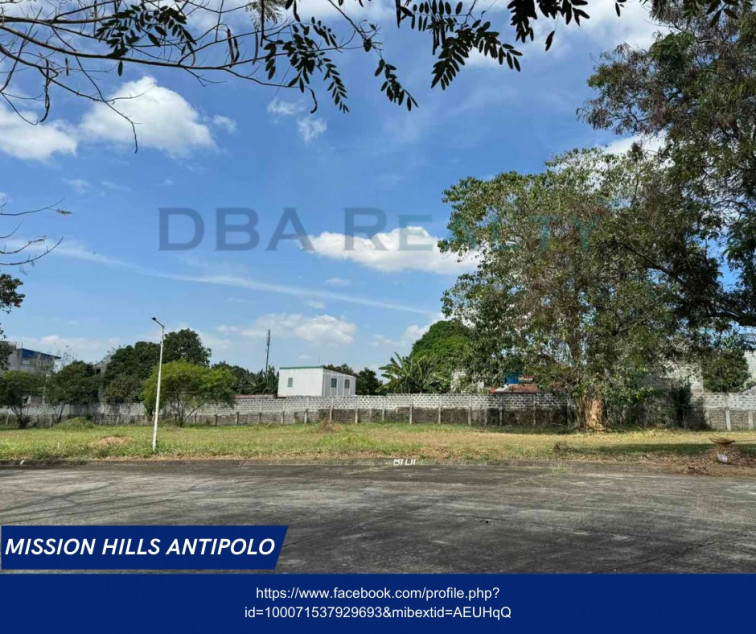 1018 SQM Sta. Barbara Mission Hills Lot For Sale In Antipolo, Rizal