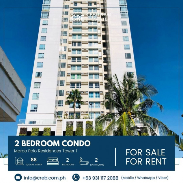 2BR Condo Unit for Sale  w/ Parking - Marco Polo Residences Tower 1