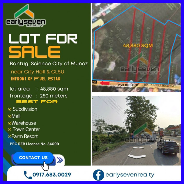 🔥 LOT FOR SALE🔥 📍 Bantug, Science City of Munoz   near City proper  & CLSU