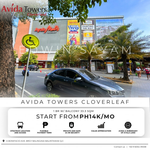JR 1 BR in Balintawak Near to Skyway-NLEX (Avida Towers Cloverleaf)