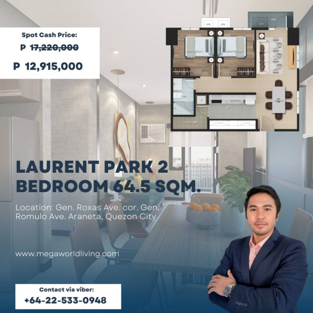 2 Bedroom Smart Home Condo in Araneta Cubao - Laurent Park