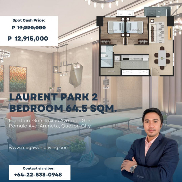 2 Bedroom Smart Home Condo in Araneta Cubao - Laurent Park