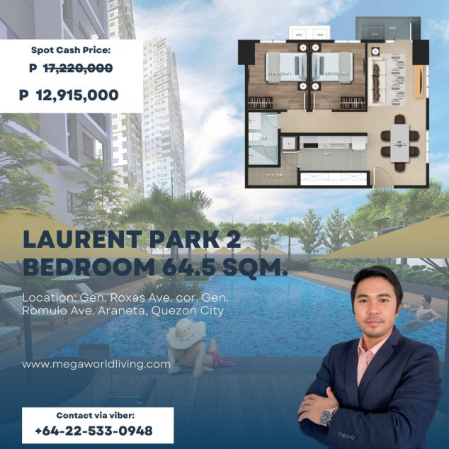 2 Bedroom Smart Home Condo in Araneta Cubao - Laurent Park