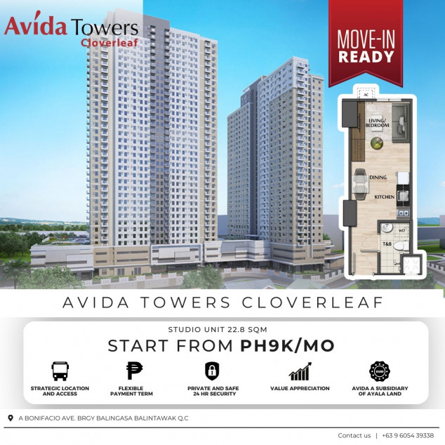 Rush Sale Ready to Move-In  Studio  Condo in Balintawak Clover Leaf