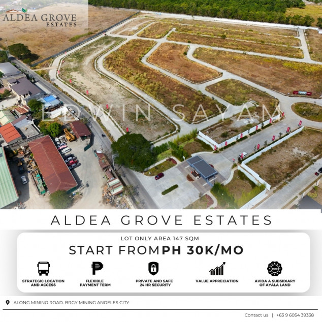 Rush Sale Lot in Pampanga Near to Clark International Airport Aldea Grove Estate by Ayala Land