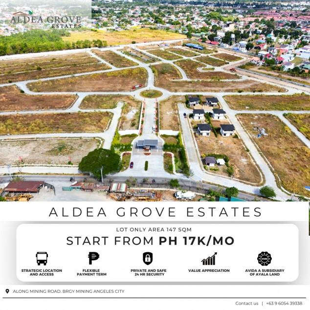 Rush Sale Lot in Pampanga Near to Clark International Airport Aldea Grove Estate by Ayala Land