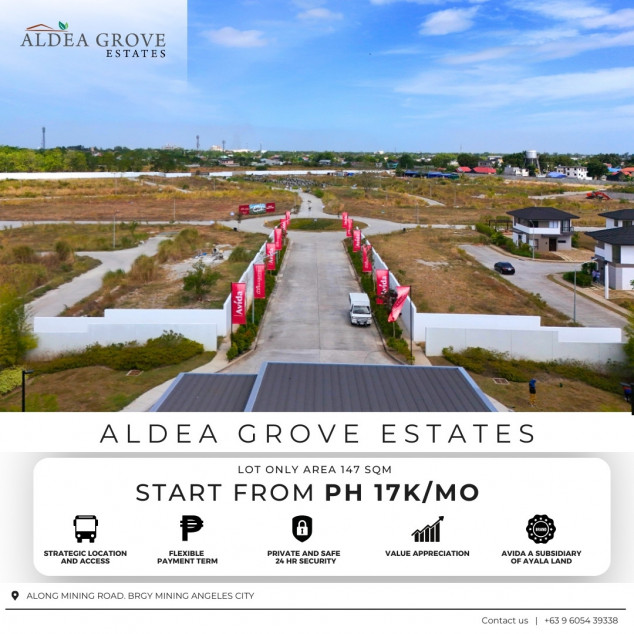 Rush Sale Lot in Pampanga Near to Clark International Airport Aldea Grove Estate by Ayala Land