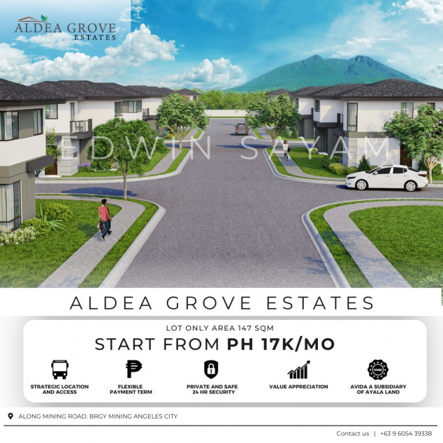 Rush Sale Lot in Pampanga Near to Clark International Airport Aldea Grove Estate by Ayala Land