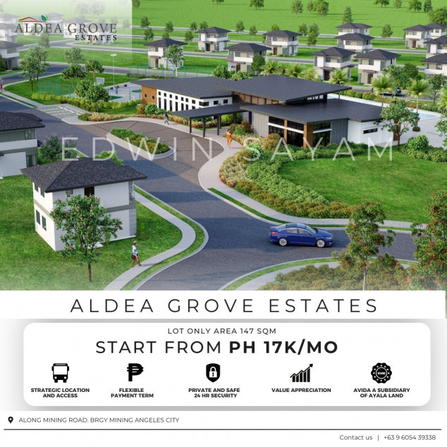 Rush Sale Lot in Pampanga Near to Clark International Airport Aldea Grove Estate by Ayala Land