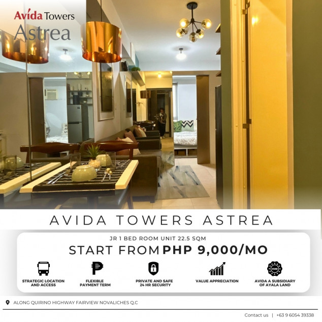 JR 1 BED ROOM 22.5 SQM Promo Sale at Avida Towers Astrea Fairview