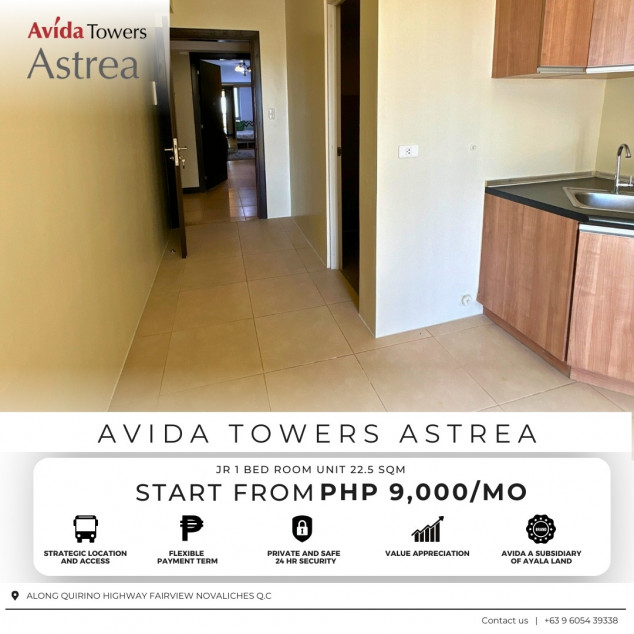 JR 1 BED ROOM 22.5 SQM Promo Sale at Avida Towers Astrea Fairview