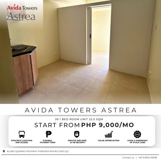 JR 1 BED ROOM 22.5 SQM Promo Sale at Avida Towers Astrea Fairview