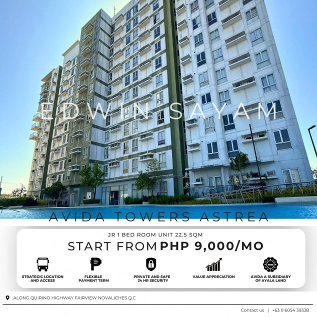 JR 1 BED ROOM 22.5 SQM Promo Sale at Avida Towers Astrea Fairview