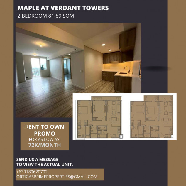 Maple at Verdánt Towers | Early Move In Promo | For as low as 20k/month with 10% spot DP to move in