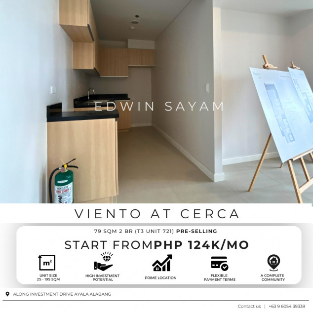 2 Bed Room Unit Near Alabang Town Center For Pre Selling 79 SQM