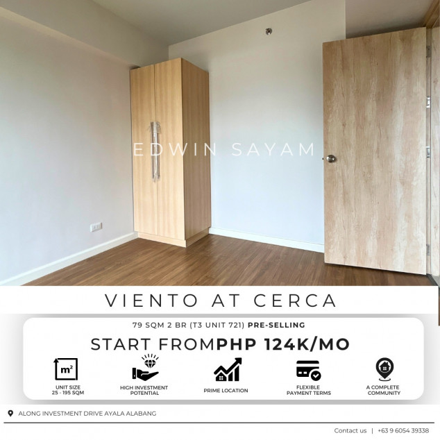 2 Bed Room Unit Near Alabang Town Center For Pre Selling 79 SQM