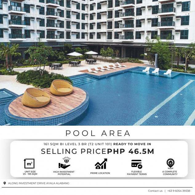 Few Units of 3 Bed Room Bi Level 161 SQM Near Alabang Town Center Pre Selling