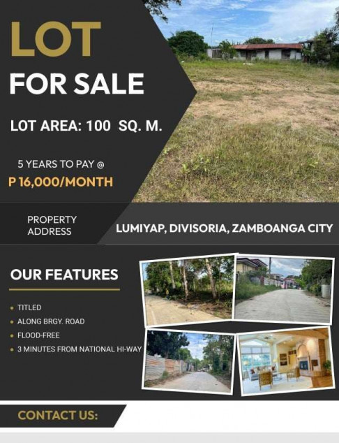 100 SQM Lot For Sale At Lumiyap Divisoria, Zamboanga City