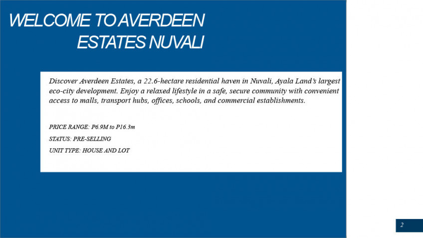 Averdeen Estates Nuvali, Erin House