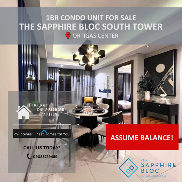 1 BR Pre-selling Unit At The Sapphire Bloc South Tower For Sale