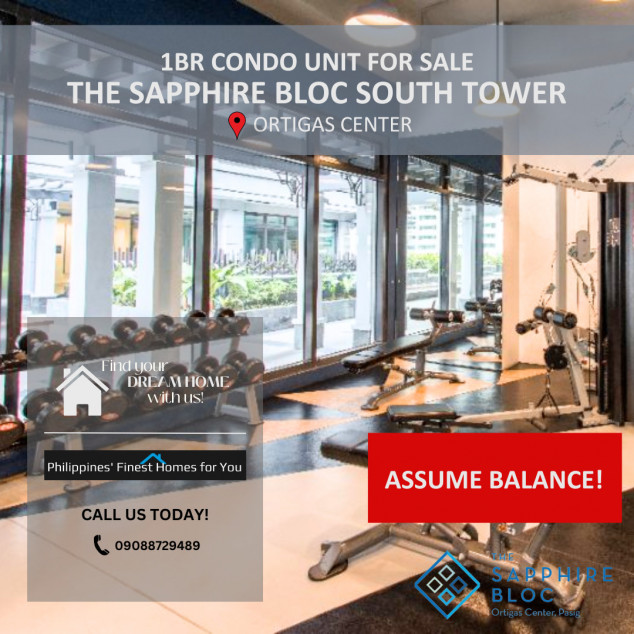 1 BR Pre-selling Unit At The Sapphire Bloc South Tower For Sale