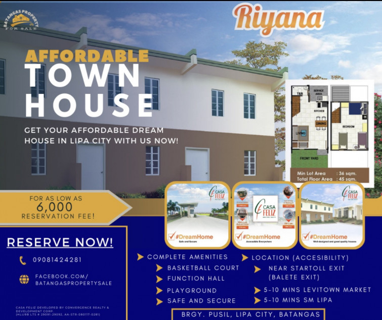 Casa Feliz Riyana townhouse
