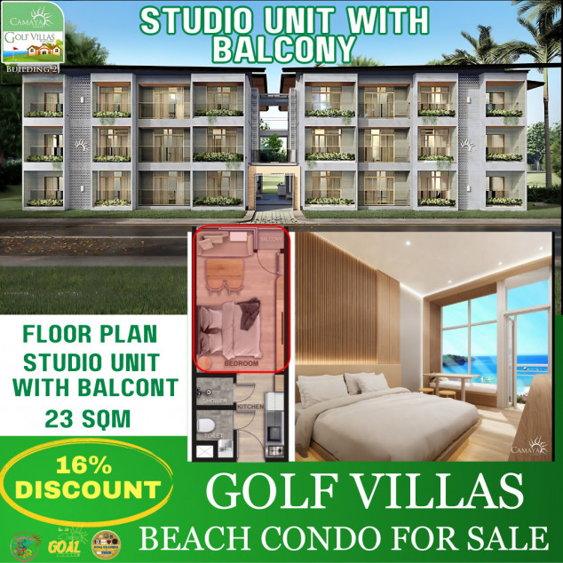 Camaya Coast Beach Condo - Furnished Studio Type with Balcony