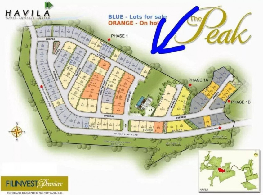 The Peak at Havila Township, Lot For Sale 371 sqm Celebrity Owned, Taytay
