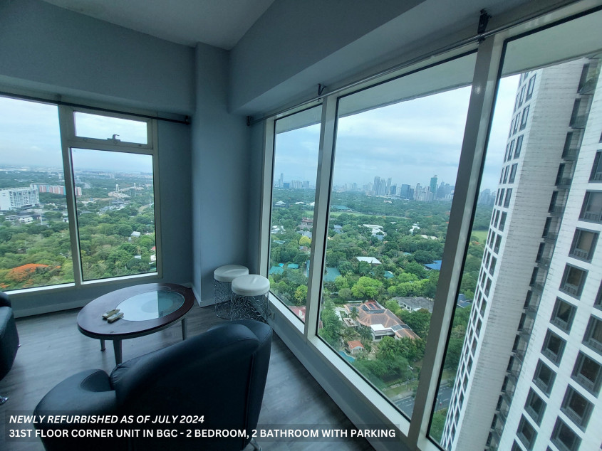 Spacious 2 Bedroom/2 Bathroom At 31st Floor Corner Unit At BGC