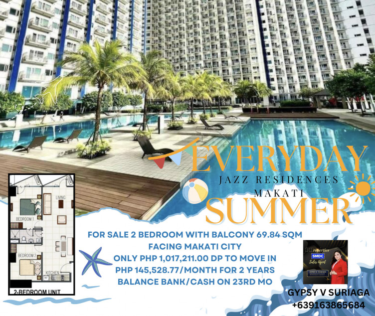 For Sale 2 Bedroom Unit In Jazz Residences Makati