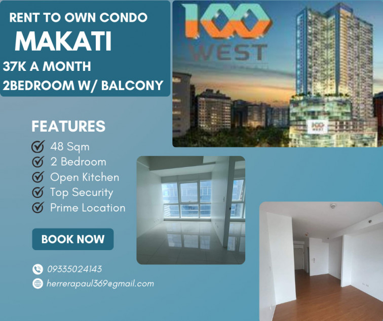 2 Bedroom Rent To Own Condo Unit At 100 West Makati