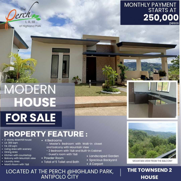 For Sale 4 Bedroom Modern House In Antipolo City