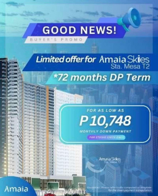 Rent To Own Condo Unit In Amaia Skies Sta. Mesa, Manila