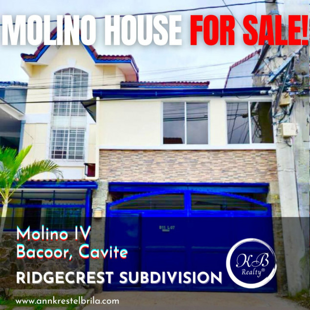 House And Lot For Sale At Ridgecrest Subdivision In Molino Bacoor Cavite