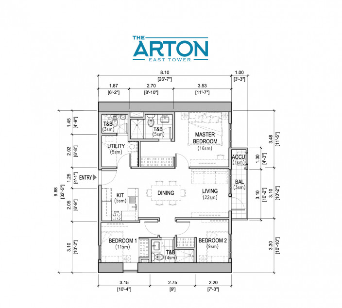 3 Bedroom Unit The Arton By Rockwell Quezon City