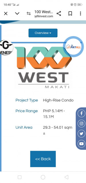 For Sale 1 Bedroom Condo At 100 West Makati City