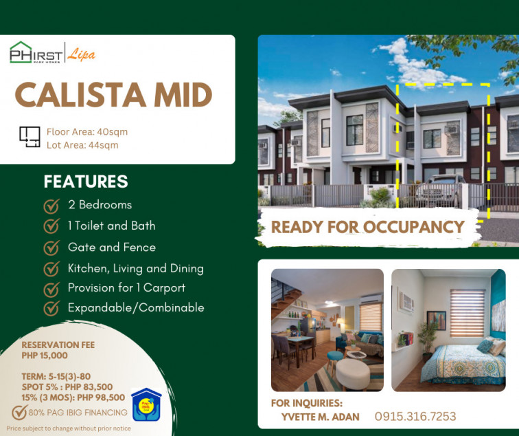 House And Lot For Sale (RFO & NRFO) In Lipa, Batangas